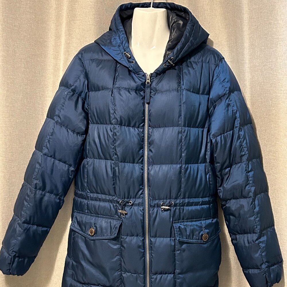 Eddie Bauer Women's Deep Blue Hooded Puffer Coat